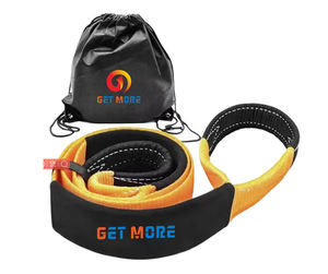 Kit de correa de remolque de recuperación Correa de recuperación resistente de <span class=keywords><strong>3</strong></span> "X 20 pies Resistencia a la rotura de 35,000lb con grilletes de anillo en D de <span class=keywords><strong>3</strong></span>/4" (<span class=keywords><strong>2</strong></span> uds) y bolsa de almacenamiento - Product Image 1