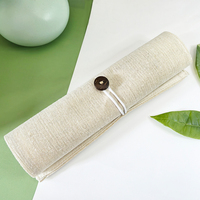 Ensemble de papeterie écologique, trousse à crayons en toile enroulable avec crayons de couleur en bois pour les enfants d'âge scolaire, cadeau pour les étudiants