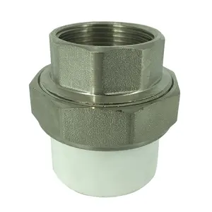 PPR copper connector 4 minutes 6 minutes 1 inch stainless steel PPR copper connector water meter connector 20PPR pipe fittings