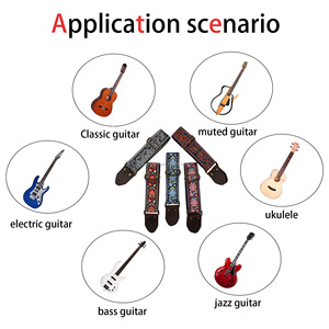 Correa de Hombro para Guitarra con Diseño Jacquard Retro y Elegante, Accesorios para Guitarra con Púas y Cierres para Amantes de la Guitarra - Product Image 6