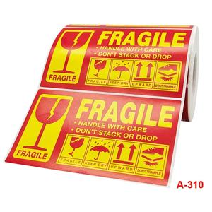 Autocollant d'étiquette fragile de 3 ''X 5''-Manipuler avec soin-Autocollants d'étiquettes d'expédition de remerciement <span class=keywords><strong>300</strong></span> étiquettes/rouleau d'autocollants fragiles - Product Image 4