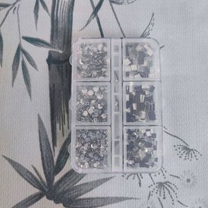 Стразы для нейл-арта, мелкие украшения, плоские стеклянные стразы с эффектом мерцания, набор разных размеров, для самостоятельного дизайна, простые в использовании - Product Image 3