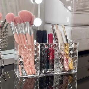 Clear Acrylic <b>Cosmetic</b> Organizer 4 In 1 Makeup <b>Storage</b> <b>Box</b> For Brush Lipstick Eyeshadow <b>Storage</b> Elegant Design - Product Image 1