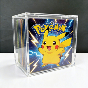 Caja de Acrílico Personalizable para Cartas Pokémon con Tapa Magnética, Caja de Acrílico Pulido y Engrosado para Guardar Cartas Pokémon - Product Image 3