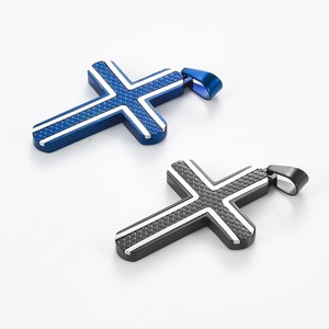 Colgantes <span class=keywords><strong>de</strong></span> collar con patrones <span class=keywords><strong>de</strong></span> rombos <span class=keywords><strong>de</strong></span> acero inoxidable para hombres y mujeres, color negro y azul, elegantes regalos <span class=keywords><strong>de</strong></span> joyería <span class=keywords><strong>de</strong></span> fe <span class=keywords><strong>de</strong></span> <span class=keywords><strong>Jesucristo</strong></span> - Product Image 3