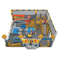 Thème de construction Playhouse éducative Mousse souple Aire de jeux intérieure Transport créatif Ensembles de construction 5-13 ans