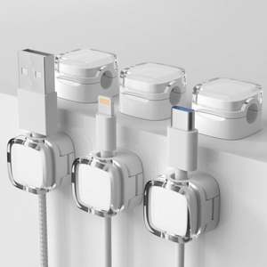 Juego de 6 Clips Magnéticos para Cables, Organizador de Cables, Clip Magnético Debajo del Escritorio, Gestión de Cables, Sujetador de Cables - Product Image 2
