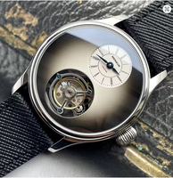Montre Merkur 100% Tourbillon pour homme, cadran en titane Ice Flower, montre en saphir pour homme, montres mécaniques pour poignet, Relogio Masculino