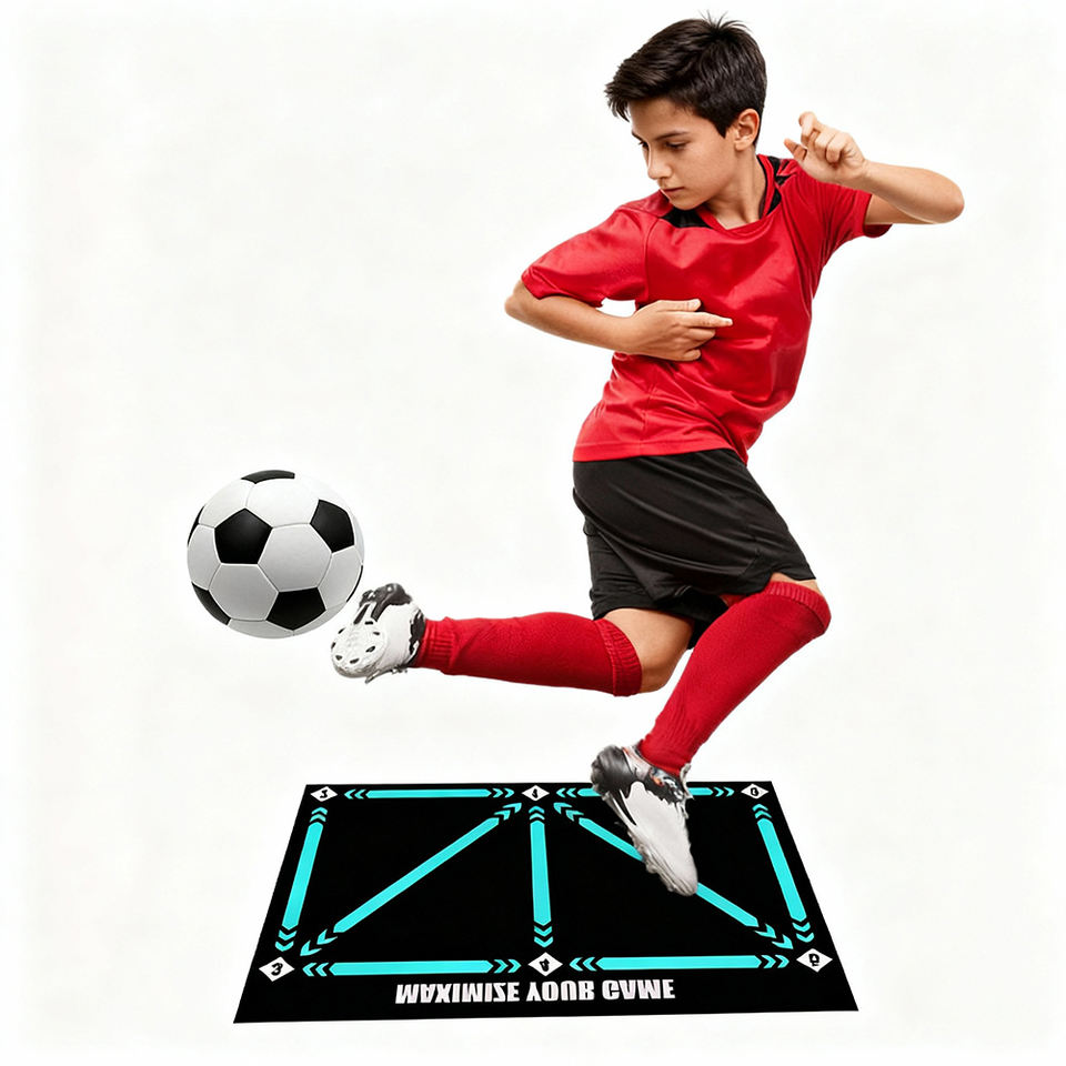 Portable Speed Footwork Mat Mini Soccer Training Mat Home60x90cm 2.5mm ...
