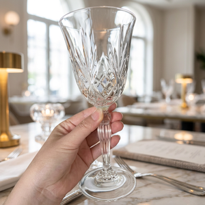 Vintage European-Style Patterned Reusable <b>Wine</b> <b>Goblets</b> for Wedding and Elegant Table Settings - Product Image 1