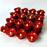 Lampe à huile électronique LED miniature étanche en PP, contrôlée par interrupteur, pour la décoration de temples, de prières, de festivals et de maisons - Vente en gros