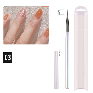 10 Estilos de Pinceles para Decoración de Uñas Acrílicas Aurora, Pincel Transparente de Colores Brillantes para Pintar con Gel UV - Product Image 4