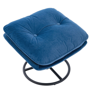 Fauteuil <span class=keywords><strong>pivotant</strong></span> en velours SANS, fauteuil de détente avec ottoman pour salon - Product Image 6