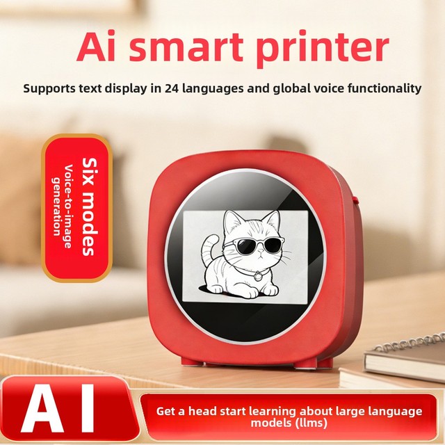 New AI Smart Voice Printer Children's Graffiti Tool Thermal Instant Printing Multifunctional Learning Machine in Stock