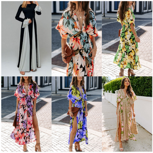 Abito Estivo da Donna TPS 2025 Usato, Stampa Floreale, Poliestere/Cotone, Senza Spalline, Top a Tubo, Vita Arricciata, Prodotto a Guangzhou Topus - Product Image 4