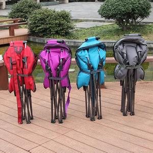 Silla Luna Metálica Moderna Plegable Tipo Platillo Acolchada para Jardín y Camping, Silla de Descanso con Capacidad de 300 Libras, Portátil para Sala de Estar y Uso Exterior - Product Image 5