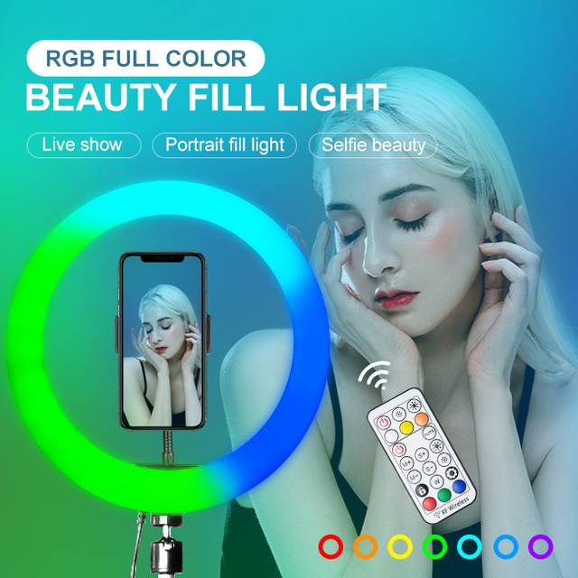 10 Inch Dimmable 3200K-5600K Photography Makeup LED Fill Light Ring Light Lamp