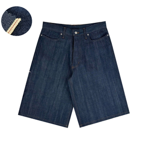 Custom Made Vintage Unique Personnalisation Denim Selvadge Shorts Noir Selvedge Carpenter Shorts - Product Image 2