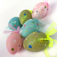 Offre Spéciale : Œufs de Pâques en Coquille d'Œuf Remplis de Lumière, Jouets Colorés pour Mariages et Fêtes, 6.2x4.2cm
