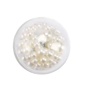 Luxury Fashion Design White Round Pearl Buttons Sewing Accessories Pearl Shank Acrylic Buttons For Clothing