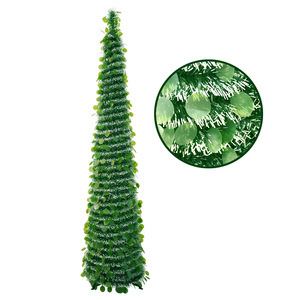 Décoration <span class=keywords><strong>de</strong></span> Noël exclusive transfrontalière : Arbre <span class=keywords><strong>de</strong></span> Noël circulaire vert <span class=keywords><strong>de</strong></span> 1,5 mètre avec lumières, vente directe d'usine - Product Image 2