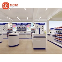 Système de présentoir mural OEM pour magasin, vitrine de présentation de détail autoportante en MDF pour projet de magasin mobile