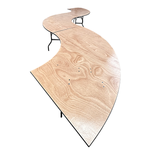 Mesa Dobrável em Forma de Serpentina de Madeira Compensada para Casamentos - Product Image 4