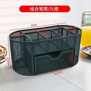 Porte-stylo en métal Xi Peptide A1 1, organisateur de bureau multi-compartiments pour usage professionnel ou étudiant - Product Image 2
