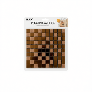 Adesivi per Piastrelle Ilan Autoadesivi 30x30cm, Mosaico Marrone per Decorazione Cucina e Bagno - Product Image 2