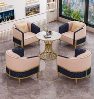 Ensemble de salon en cuir de style nordique européen, canapé moderne de luxe