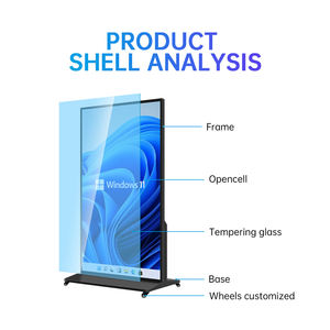 CUHUB CKD SKD Écran vertical plein écran 65/75/85 pouces, afficheur publicitaire sur pied, kiosque publicitaire numérique Android pour intérieur - Product Image 4