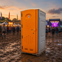 Toilettes mobiles d'extérieur, cabine de toilettes portable avec évier et éclairage pour le camping, les chantiers de construction