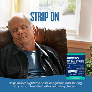 Homtopy Hot-Selling Anti-Snurk Neusstrips Thuisgebruik 44 Stuks Amazon Grensoverschrijdende Ademende Frisse Lucht 3 Jaar Houdbaarheid Patches - Product Image 2