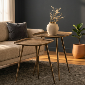 Juego de Mesas de Centro Modernas de Mediados de Siglo con Superficie de Madera para Sala de Estar, Actualización Instantánea - Product Image 6
