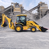 Mesin Pengolah Tanah Wheel Loader Front End Compact Mini Excavator Loader 4X4 Traktor Pertanian Mesin Diesel Backhoe Loader