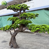 Arbre artificiel en fibre de verre, type pin, pour décoration intérieure, plantes vertes, bonsaïs artificiels