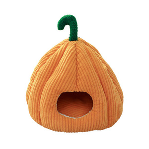 Pumpkin <b>Cat</b> <b>Bed</b> Winter Warmth Thickened Semi Enclosed <b>Cat</b> Sleeping Nest Pet House for Kitten Puppy Warm Pet <b>Cat</b> <b>Bed</b> Cave - Product Image 5