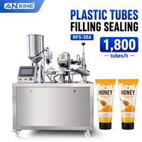 Machine de remplissage et de scellage semi-automatique NFS-30A pour tubes en plastique de confitures, miel, aliments concentrés, sauce chocolat, gelée
