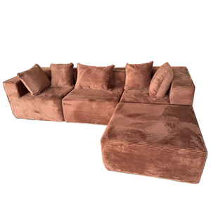 <strong>Luxury</strong> Modern <strong>L</strong>-<strong>Shape</strong> Sectional Sofa Set Canape Compression Modular Sofas Convertible Velvet Long Combination <strong>Couch</strong> for Living - Product Image 5