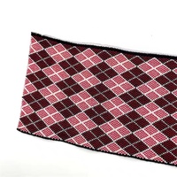 Col en maille côtelée jacquard polyester personnalisé de haute qualité