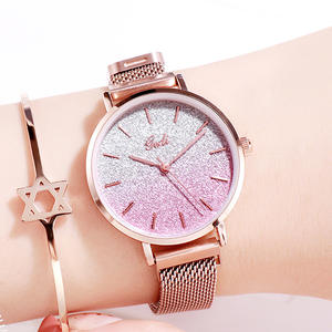 นาฬิกาควอตซ์แม่เหล็กสายมิลานสำหรับผู้หญิง สีไล่ระดับ ดีไซน์หรูหรา น้ำหนักเบา ผลิตตามสั่งจากโรงงาน - Product Image 5