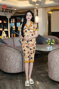 Femmes SOUDAGE TISSU FROID Pyjamas Ensemble Deux Pièces Pj Ensembles Vêtements De Nuit Boutonné Pj Ensembles Robe De Nuit Offre Spéciale - Product Image 4