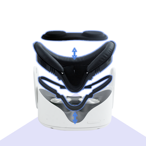 Accesorios VR 6 en 1, cubierta nasal de bloqueo de luz de espuma PU transpirable mejorada, Soporte de interfaz Facial <span class=keywords><strong>para</strong></span> Meta <span class=keywords><strong>Quest</strong></span> <span class=keywords><strong>2</strong></span> - Product Image 5
