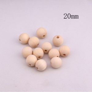Natural Ball Round 20mm Eco-Friendly Natural <b>Color</b> Wood <b>Beads</b> Lead-Free Wooden <b>Beads</b> - Product Image 4