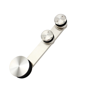 Toàn Bộ thiết lập SUS 304 cửa kính trượt treo bánh xe treo đường sắt <span class=keywords><strong>Wall</strong></span> <span class=keywords><strong>Mount</strong></span> sửa chữa cửa kính ròng rọc - Product Image 5