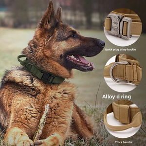 Set di Guinzaglio di Lusso per Cani, Pettorina in Nylon 1000D Mimetico, Guinzaglio Personalizzabile in <span class=keywords><strong>Tessuto</strong></span> Cordura - Product Image 3