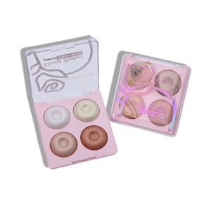 Hot New All-in-One 4-Color Pearlescent Powder Palette Highlighter Sombra de ojos y <span class=keywords><strong>maquillaje</strong></span> de rubor de contorno con acabado brillante - Product Image 4