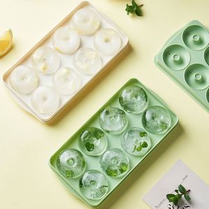 Moule à glaçons en silicone alimentaire à 8 cavités, motif fleur d'amour, rond, facile à remplir, pour congélation rapide, grande taille - Product Image 4