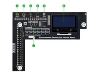 Module de capteur environnemental Jetson Nano Developer Kit, température, humidité, données de rayonnement infrarouge, bus I2C, écran OLED 1,3 pouces, 12 mois