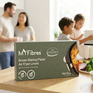กระดาษรองอบยุโรปสำหรับหม้อทอดไร้น้ำมัน ขนาด 22 x 22 ซม. 150 แผ่น สำหรับทอด อบ ปรุงอาหาร กระดาษรองอบแบบไม่ติดกระทะ - Product Image 4